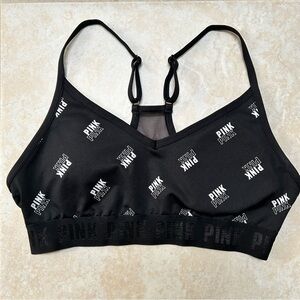 Pink Victoria’s Secret Active Racer Back Padded Sports Bra Medium